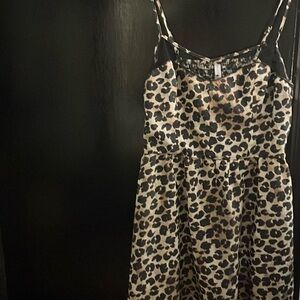 Leopard and lace dress